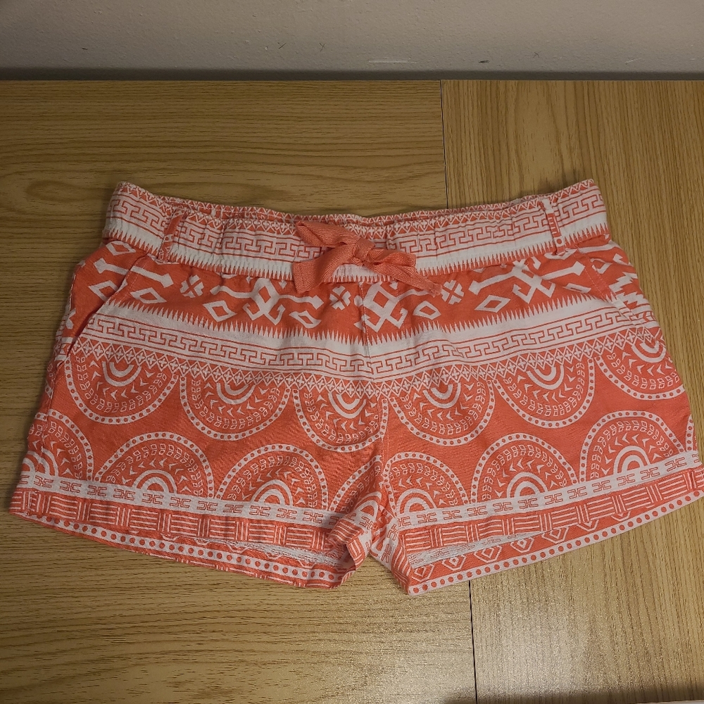 Lagaci Aztec Print Shorts Peach White XL